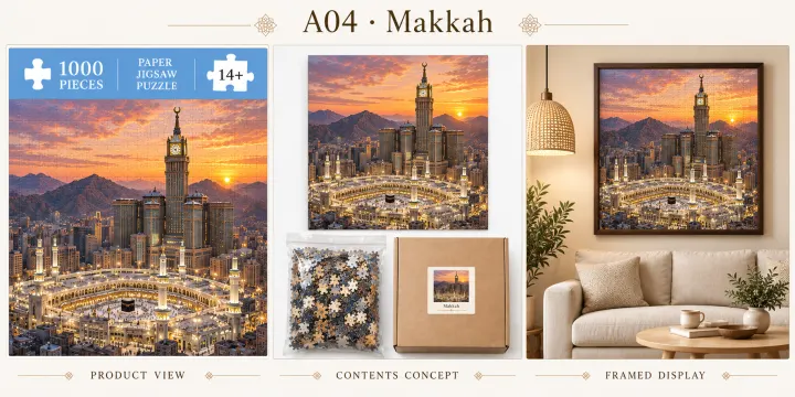 Makkah puzzle design concept