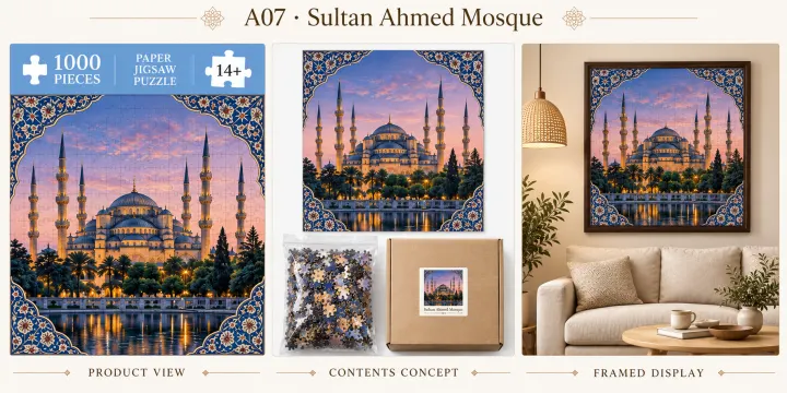 Sultan Ahmed Mosque puzzle design concept