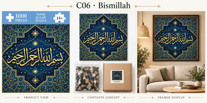 Bismillah puzzle design concept