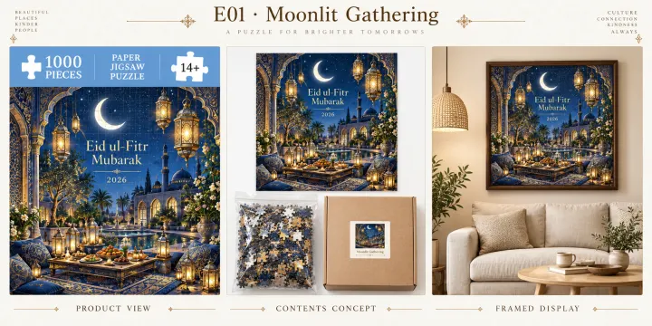 Moonlit Gathering puzzle design concept
