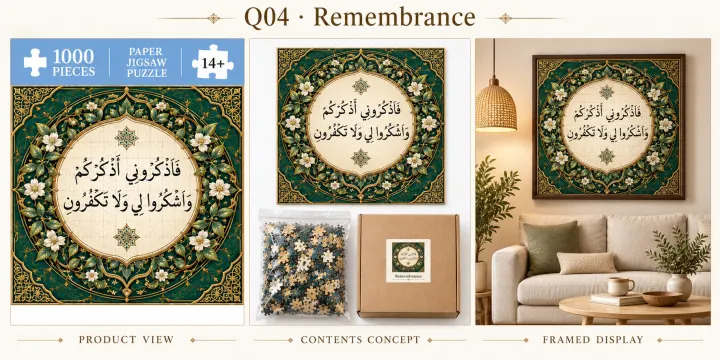 Remembrance puzzle design concept